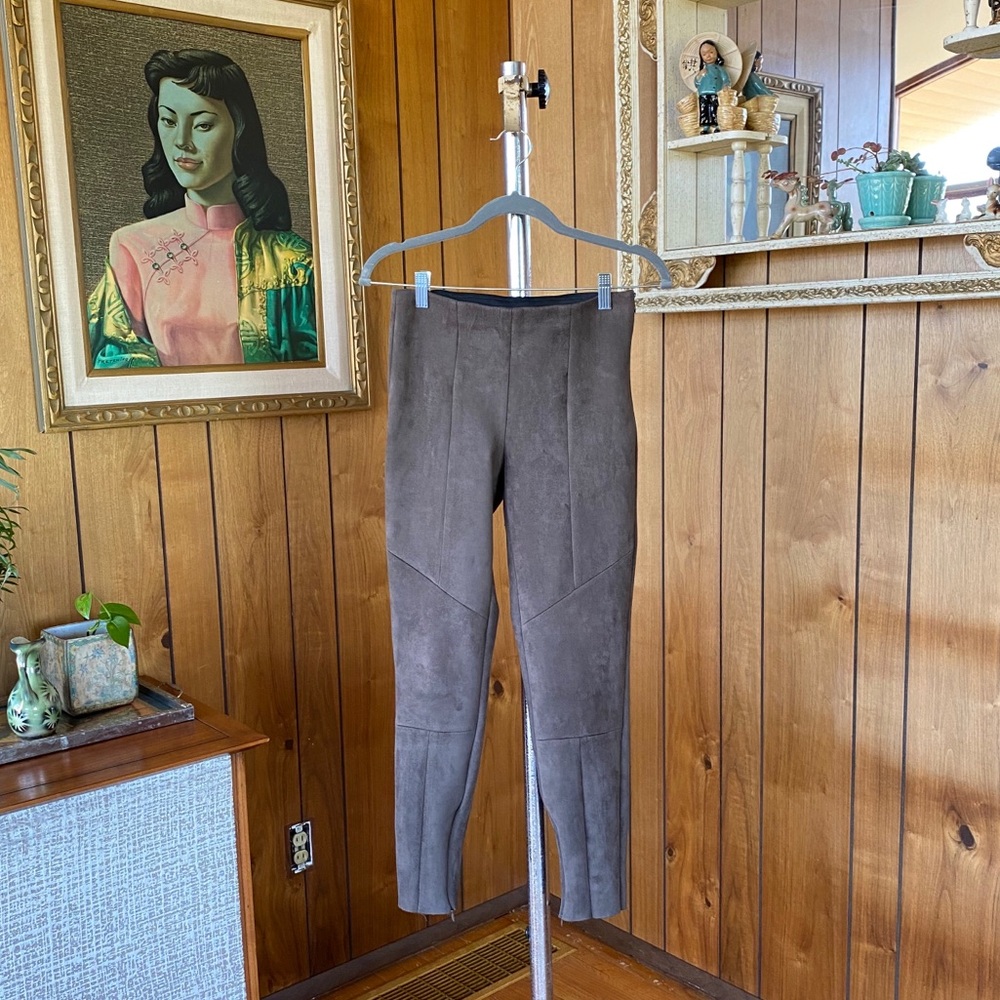 Zara Faux Suede Vegan Leggings